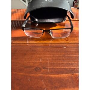 Armani Exchange AX 1015 Black Full Rim Eyeglasses Frames 52 17 140 Mens RX Ready